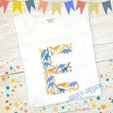Shirt: Dinosaur Monogram Letter (Personalize it with an initial)