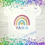 Shirt: Glitter Rainbow Name (Personalize it with a name)