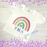 Shirt: Glitter Rainbow Name (Personalize it with a name)