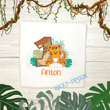 Birthday Shirt: Tiger Jungle (Personalize it with a name & age)