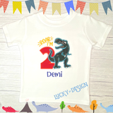 Birthday Shirt: Roar! Dinosaur  (Personalize it with a name & age)