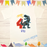 Birthday Shirt: Roar! Dinosaur  (Personalize it with a name & age)