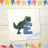 Shirt: T-Rex Dinosaur Letter (Personalize it with an initial)