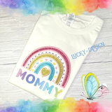 Shirt: Glitter Rainbow - Mommy/ Mama (Personalize it with a name)